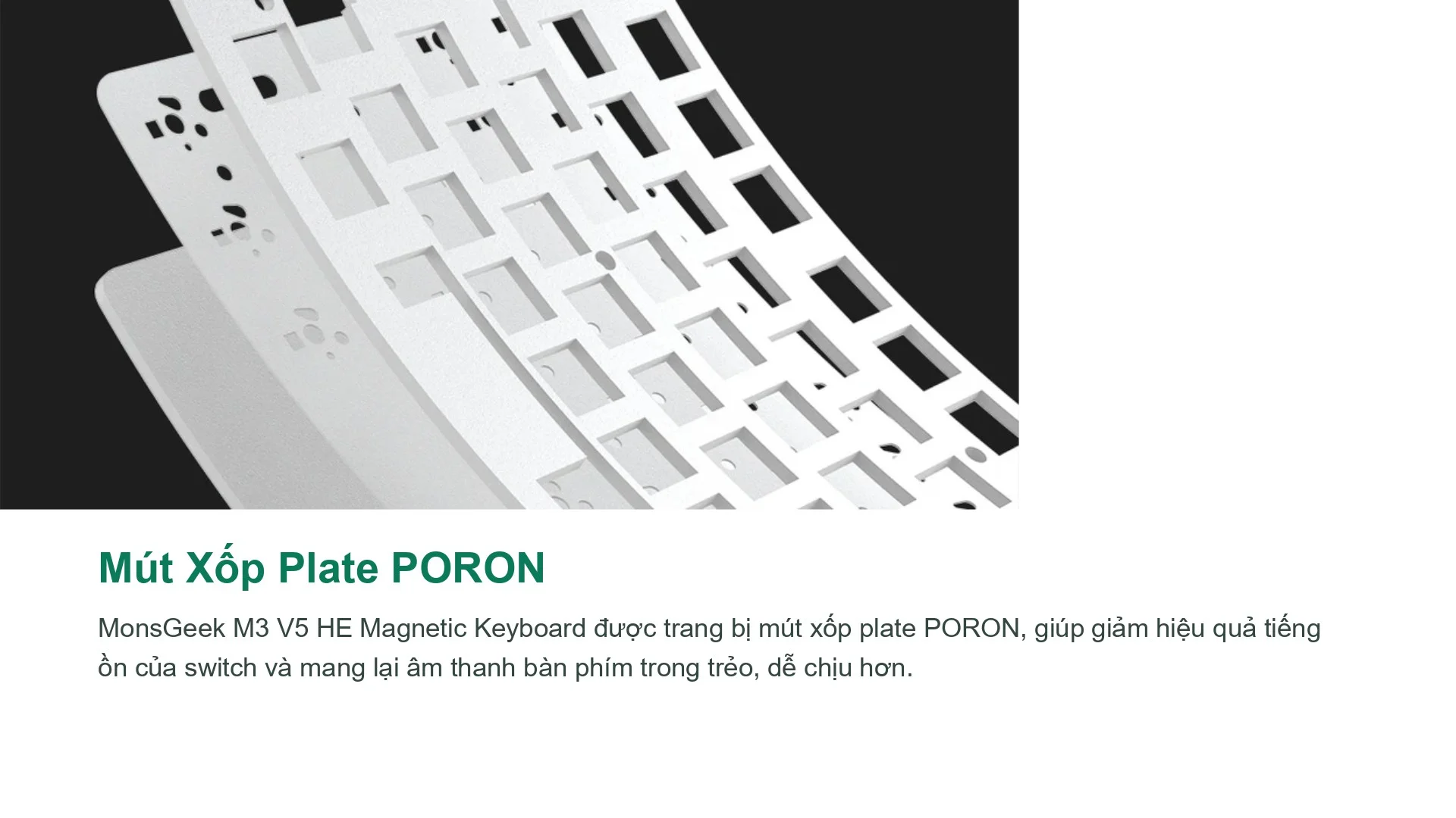 Bàn phím cơ MonsGeek M3 V5 HE White Transparent