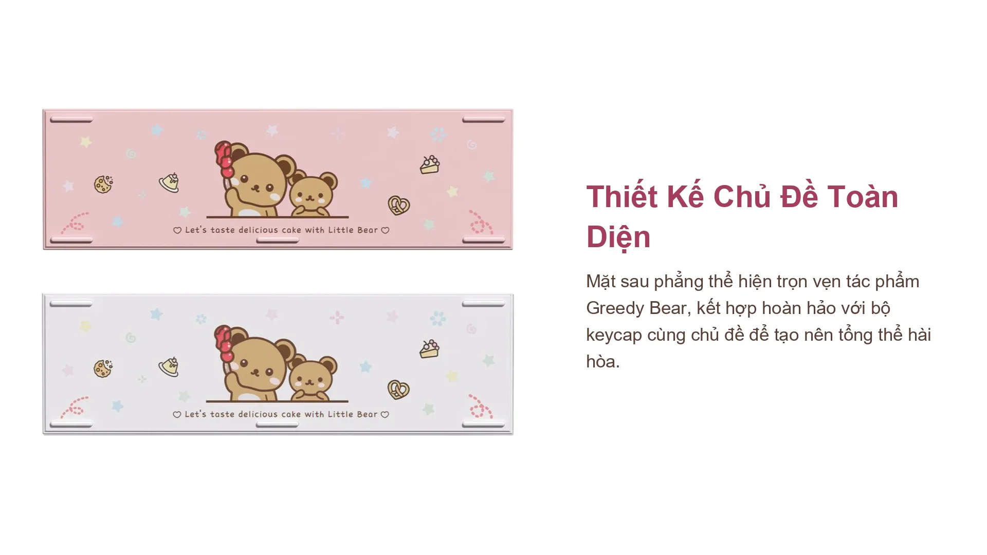 Bàn phím cơ AKKO 5108 V5 Greedy Bear – Pink