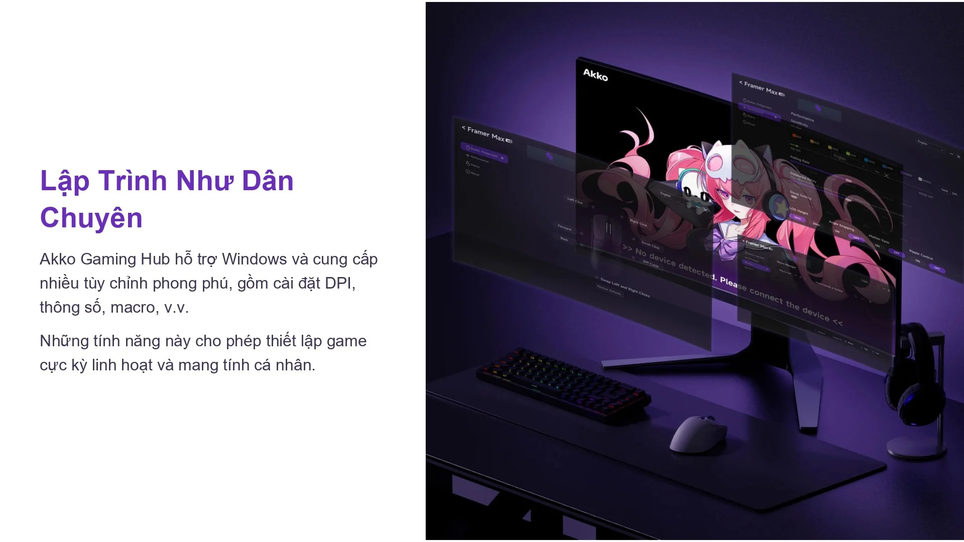 Chuột Không dây Gaming Akko Framer N9 Pro White