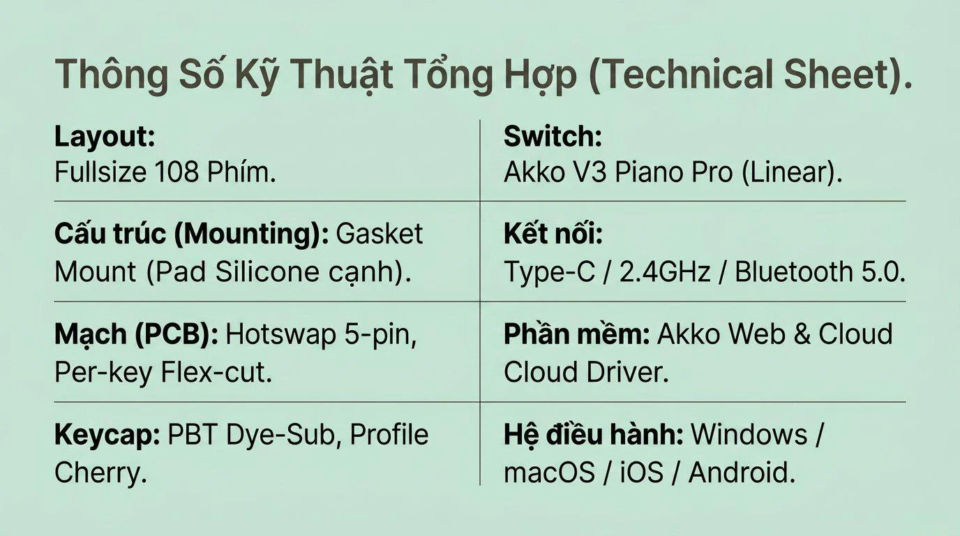 Bàn phím cơ AKKO 5108 V5 Legend of Hei