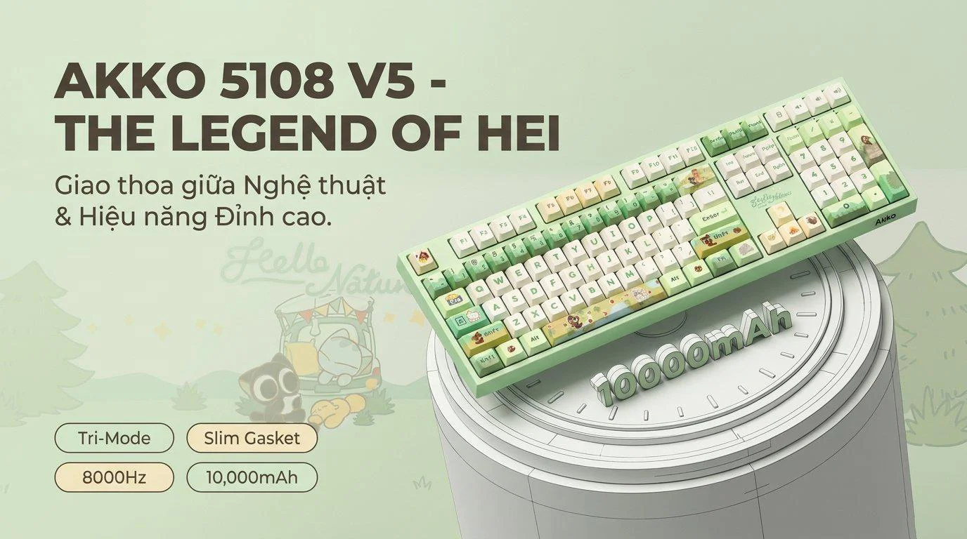 Bàn phím cơ AKKO 5108 V5 Legend of Hei