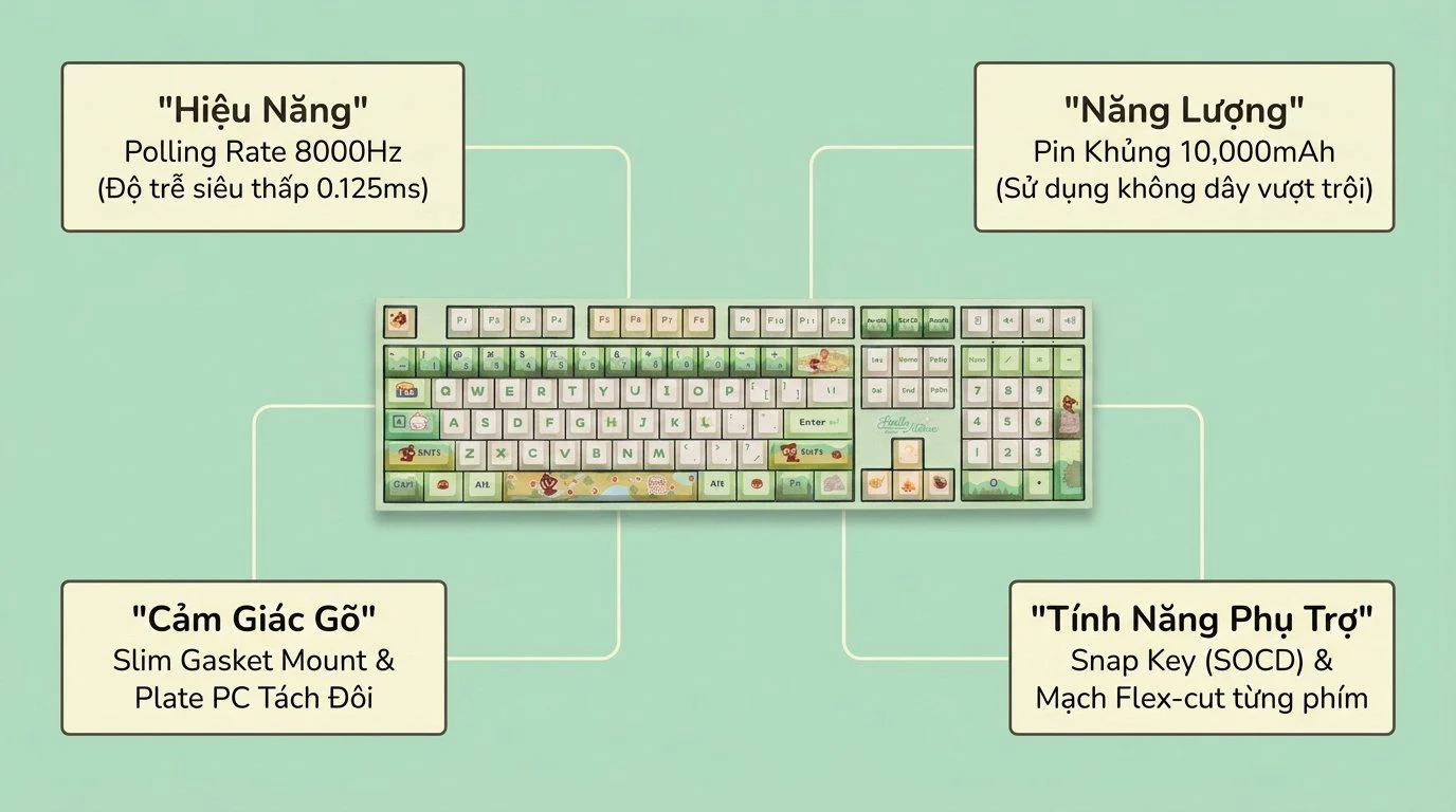 Bàn phím cơ AKKO 5108 V5 Legend of Hei