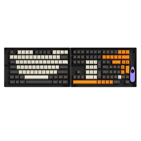 AKKO Keycap set – Carbon Retro (PBT Double-Shot/ASA profile/158 nút)