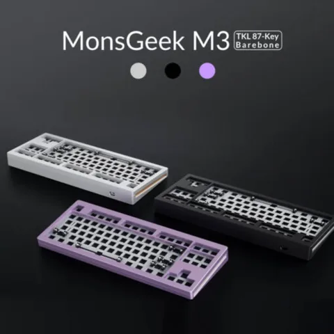 Kit bàn phím cơ MonsGeek M3 QMK (Full Nhôm – Mạch xuôi – QMK / VIA – PCB Stab)