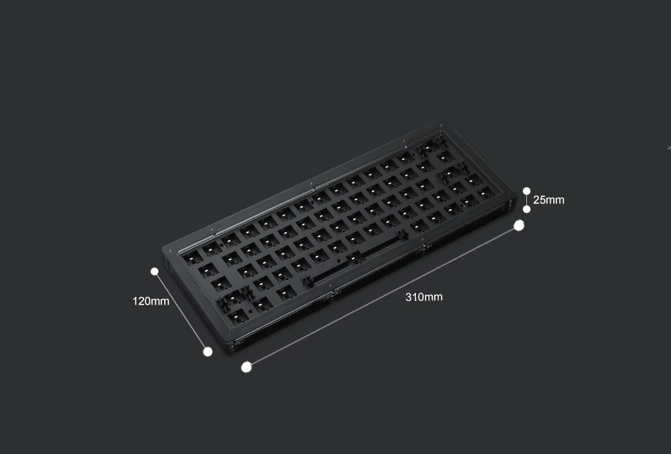 Kit bàn phím cơ AKKO ACR64 (Hotswap / RGB / Foam tiêu âm / Gasket Mount)