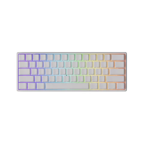 Bàn phím cơ MonsGeek FUN60 Max SP White Akko Glare Magnetic Switches (Tri-mode) 8K in 2.4G Wireless ( Dây/USB/Bluetooth)