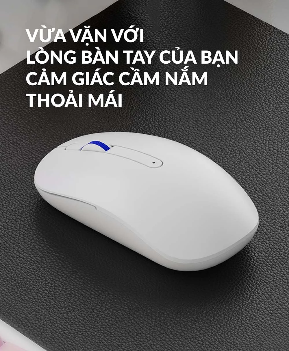 Phím chuột không dây AKKO MX108 (Bluetooth – 2.4Ghz – Black & Cyan / Blue on White)